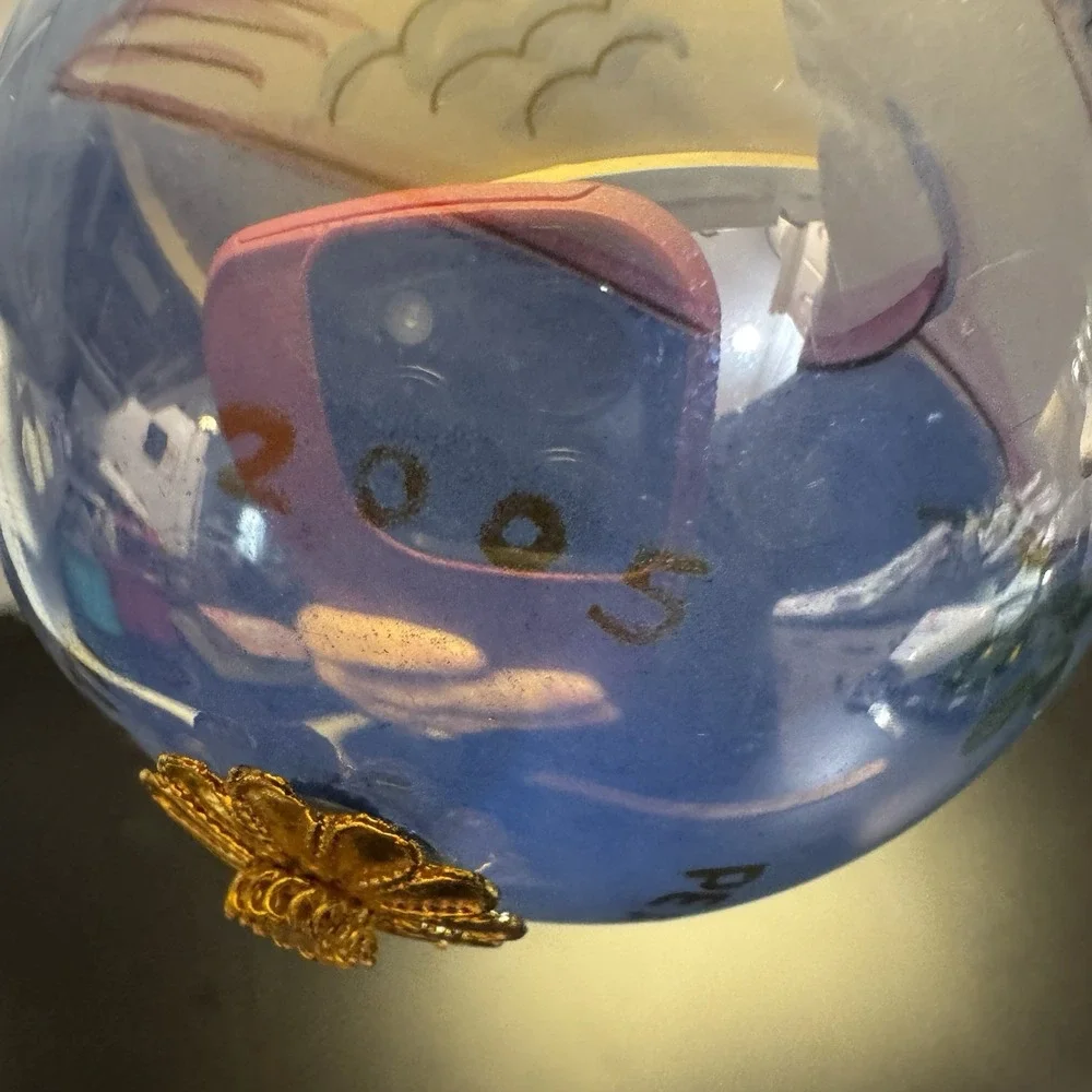 Dove Peace On Earth 2005‎ Pier 1 Li Bien Art Glass Ball Ornament Reverse Painted
